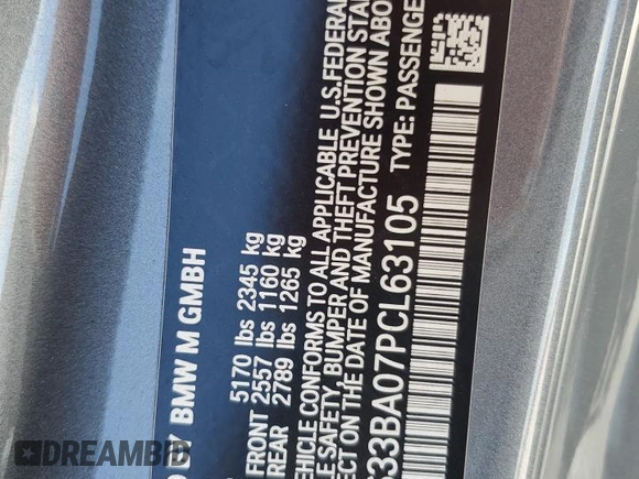 2023 BMW M4 Competition xDrive z VIN WBS33BA07PCL63105, wystawiony jako Copart lot #83553594 z przebiegiem 39 957 mil mil oraz Szkoda całkowita • Salvage title. Historia ofert i sprzedaży dostępna na DreamBid. Obrazek 12.