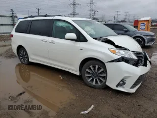 2019 Toyota Sienna XLE with VIN 5TDDZ3DC0KS224611, listed as a Copart auction lot 47667495 with 61,829 mi miles and Salvage Title. Bid and sale history available at carsss.com. Image 4.