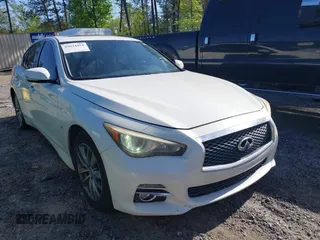 2014 Infiniti Q50 Sport with VIN JN1BV7AR1EM683412, listed as a IAAI auction lot 42034454 with 162,591 mi miles and . Bid and sale history available at carsss.com. Image 1.