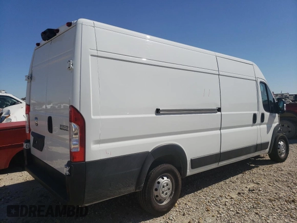 2023 Ram ProMaster Cargo with VIN 3C6MRVJG0PE501012, listed as a Copart auction lot 46146265 with 18,666 mi miles and Salvage Title. Bid and sale history available at DreamBid. Image 3.