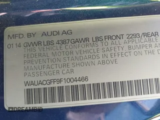 2015 Audi A3 1.8T Premium with VIN WAUACGFF9F1004466, listed as a IAAI auction lot 41645936 with 138,529 mi miles. Bid and sale history available at carsss.com. Image 9.