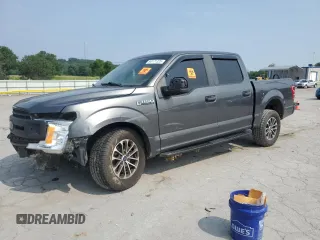 2018 Ford F-150 XL with VIN 1FTEW1E59JFE10695, listed as a Copart auction lot 60171325 with 134,904 mi miles and Salvage title. Bid and sale history available at DreamBid. Image 1.
