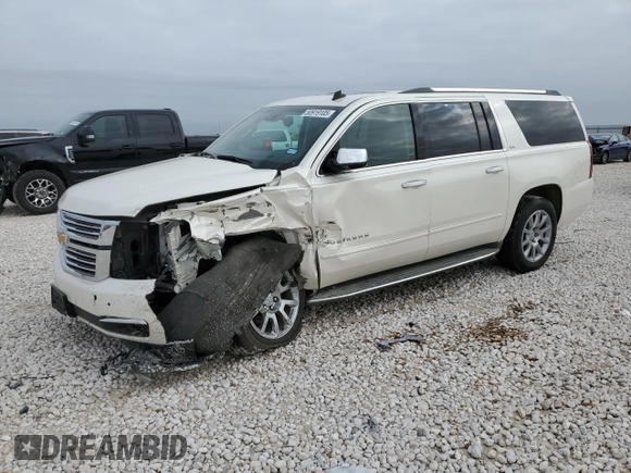 2015 Chevrolet Suburban LTZ with VIN 1GNSCKKC2FR177759, listed as a Copart auction lot 50919105 with 87,793 mi miles and Salvage Title. Bid and sale history available at DreamBid. Image 1.