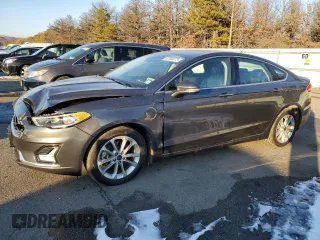 2020 Ford Fusion Plug-In Hybrid Titanium with VIN 3FA6P0SUXLR158328, listed as a Copart auction lot 42090075 with 49,788 mi miles and Salvage Title. Bid and sale history available at carsss.com. Image 1.