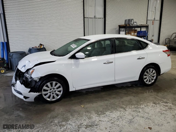 2015 Nissan Sentra SV with VIN 3N1AB7APXFY378847, listed as a Copart auction lot 46881525 with 156,175 mi miles and Salvage Title. Bid and sale history available at carsss.com. Image 1.