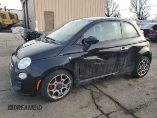 2015 FIAT 500 Sport with VIN 3C3CFFBR1FT757094, listed as a Copart auction lot 46362835 with 80,846 mi miles and Salvage Title. Bid and sale history available at carsss.com. Image 1.