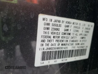2009 Acura RL Technology z VIN JH4KB26649C001429, wystawiony jako Copart lot #55273505 z przebiegiem 183 047 mil mil oraz Szkoda całkowita • Salvage title. Historia ofert i sprzedaży dostępna na DreamBid. Obrazek 12.
