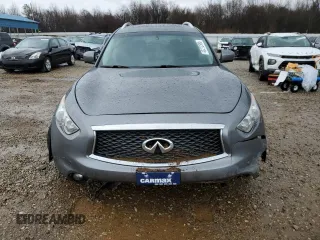 2017 Infiniti QX70 with VIN JN8CS1MW7HM410458, listed as a Copart auction lot 43272385 with 106,311 mi miles and Salvage title. Bid and sale history available at DreamBid. Image 5.