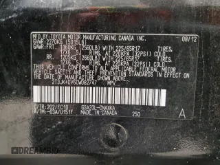 2012 Toyota RAV4 with VIN 2T3JK4DV6CW082747, listed as a Copart auction lot 42710115 with 201,549 mi miles and Non Repairable. Bid and sale history available at carsss.com. Image 13.