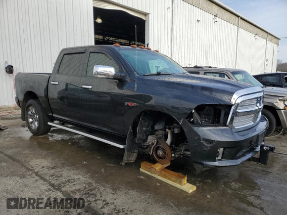 2015 Ram 1500 Laramie Longhorn with VIN 1C6RR7PM8FS633140, listed as a Copart auction lot 82487774 with 100,155 mi miles and Salvage title. Bid and sale history available at DreamBid. Image 4.