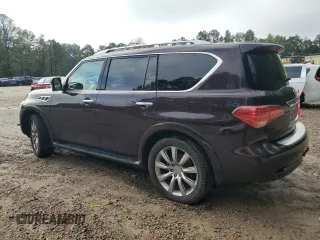 2011 Infiniti QX56 7-passenger with VIN JN8AZ2NE9B9006134, listed as a Copart auction lot 69789604 with 135,786 mi miles and Salvage Title. Bid and sale history available at carsss.com. Image 2.