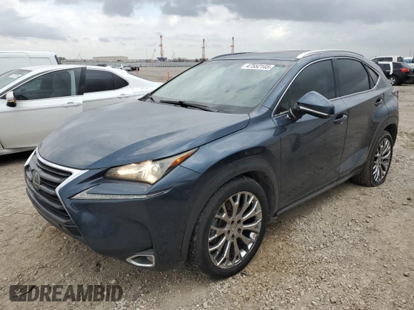 2015 Lexus NX 200t z VIN JTJYARBZ9F2008768, wystawiony jako Copart lot #47552145 z przebiegiem 159 362 mil mil oraz Tytuł czysty. Historia ofert i sprzedaży dostępna na DreamBid. Obrazek 1.