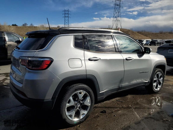 2021 Jeep Compass Limited with VIN 3C4NJDCB6MT599633, listed as a Copart auction lot 50363305 with 58,419 mi miles and Salvage Title. Bid and sale history available at carsss.com. Image 3.