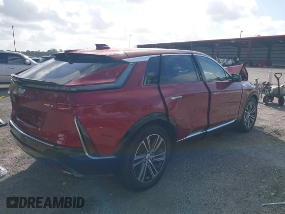 2024 Cadillac LYRIQ Luxury z VIN 1GYKPRRKXRZ137625, wystawiony jako IAAI lot #41570493 z przebiegiem 3 859 mil mil oraz . Historia ofert i sprzedaży dostępna na DreamBid. Obrazek 4.