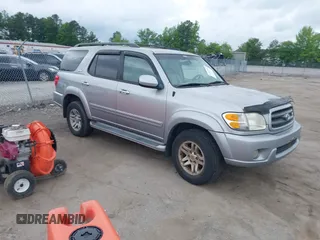 2003 Toyota Sequoia SR5 with VIN 5TDBT44A93S170594, listed as a IAAI auction lot 42251396 with 218,620 mi miles and . Bid and sale history available at DreamBid. Image 1.