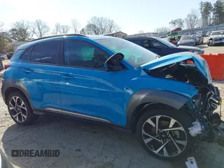 2023 Hyundai Kona Limited with VIN KM8K53A3XPU954113, listed as a IAAI auction lot 41744345 with 23,195 mi miles. Bid and sale history available at carsss.com. Image 12.