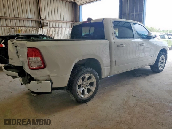 2020 Ram 1500 Lone Star with VIN 1C6RREFT7LN361686, listed as a Copart auction lot 59579555 with 74,421 mi miles and Salvage title. Bid and sale history available at DreamBid. Image 3.