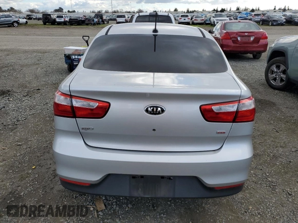 2016 Kia Rio LX with VIN KNADM4A38G6584710, listed as a Copart auction lot 45374045 with 97,932 mi miles and Salvage Title. Bid and sale history available at carsss.com. Image 6.