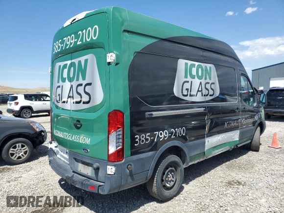 2019 Ford Transit with VIN 1FTYR2XM1KKB03125, listed as a Copart auction lot 58087725 with 101,129 mi miles and Clean title. Bid and sale history available at DreamBid. Image 3.