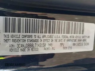 2020 Jeep Compass Latitude с VIN 3C4NJDBB8LT143150, выставлен на аукционе IAAI как лот 42563369 с пробегом 54 827 миль миль и . История ставок и продаж доступна на DreamBid. Изображение 9.