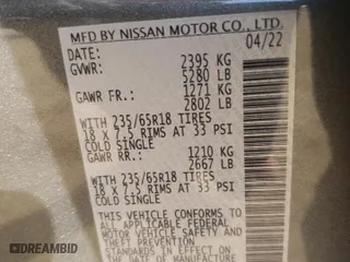 2022 Nissan Murano S with VIN 5N1AZ2AS1NC125855, listed as a Copart auction lot 77483294 with 0 mi miles and Salvage Title. Bid and sale history available at carsss.com. Image 13.