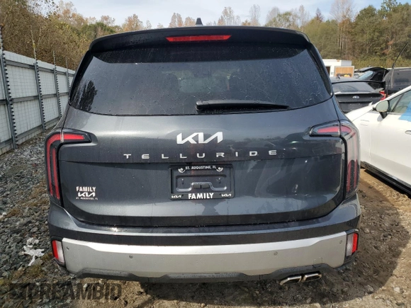2024 Kia Telluride EX with VIN 5XYP34GC2RG425904, listed as a Copart auction lot 78142484 with 9,696 mi miles and Salvage Title. Bid and sale history available at DreamBid. Image 6.
