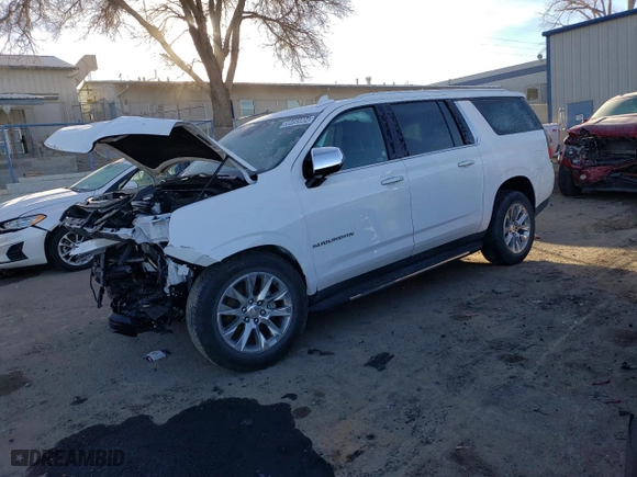 2023 Chevrolet Suburban Premier with VIN 1GNSCFKD6PR356047, listed as a Copart auction lot 38493804 with 14,808 mi miles. Bid and sale history available at carsss.com. Image 1.