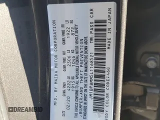 2020 Mazda 3 Preferred with VIN JM1BPBMM5L1168521, listed as a Copart auction lot 46648275 with 33,088 mi miles and Salvage Title. Bid and sale history available at DreamBid. Image 12.