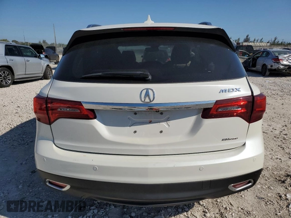2014 Acura MDX Advance with VIN 5FRYD4H88EB011120, listed as a Copart auction lot 49818075 with 59,560 mi miles and Salvage Title. Bid and sale history available at DreamBid. Image 6.