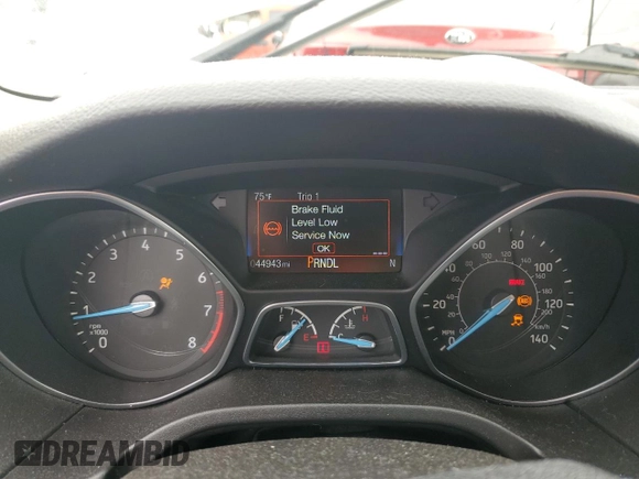 2017 Ford Focus SE with VIN 1FADP3F29HL315368, listed as a Copart auction lot 58375375 with 44,943 mi miles and Clean title. Bid and sale history available at DreamBid. Image 9.