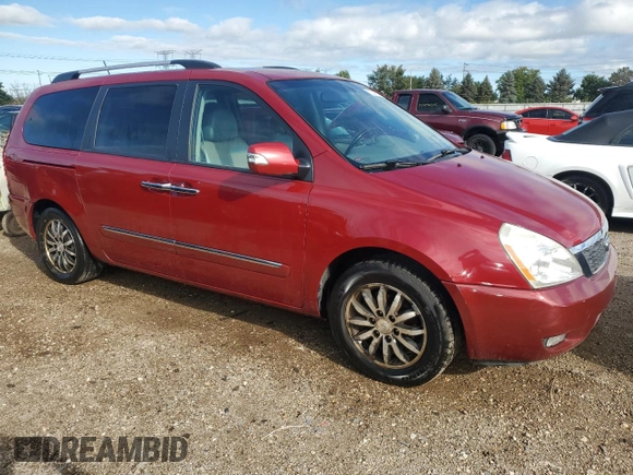 2012 Kia Sedona EX with VIN KNDMH4C74C6497419, listed as a Copart auction lot 72339504 with 142,115 mi miles and Salvage Title. Bid and sale history available at carsss.com. Image 4.