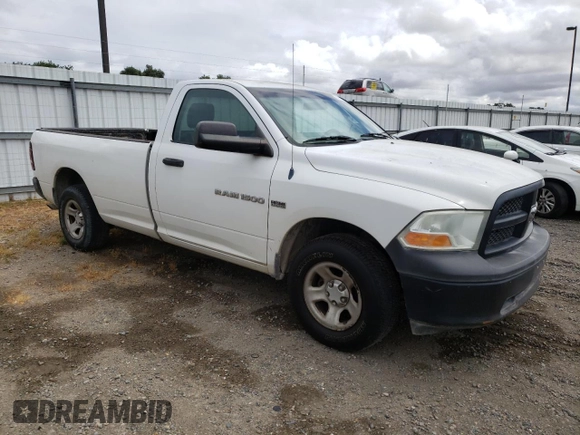 2012 Ram 1500 Tradesman with VIN 3C6JD7DT3CG152500, listed as a Copart auction lot 56755775 with 171,022 mi miles and Clean title. Bid and sale history available at DreamBid. Image 4.