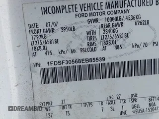 2008 Ford F-350 с VIN 1FDSF30568EB85539, выставлен на аукционе IAAI как лот 42207045 с пробегом 307 671 миль миль и . История ставок и продаж доступна на DreamBid. Изображение 9.