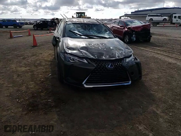2021 Lexus UX 200 with VIN JTHX3JBH8M2036140, listed as a Copart auction lot 70534384 with 9,872 mi miles and Salvage title. Bid and sale history available at DreamBid. Image 12.