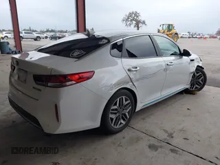 2020 Kia Optima Hybrid EX with VIN KNAGU4LE0L5037393, listed as a IAAI auction lot 41507670 with 54,928 mi miles. Bid and sale history available at carsss.com. Image 4.