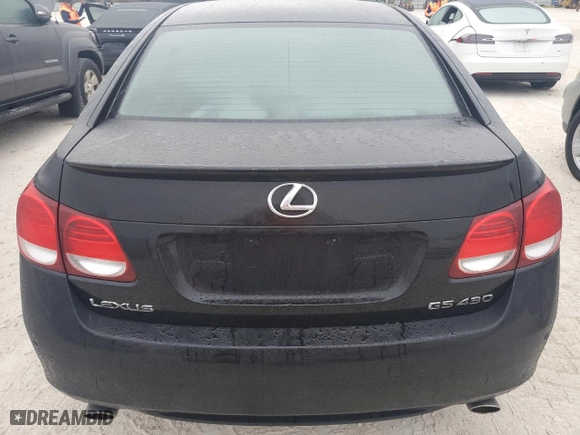 2006 Lexus GS 430 with VIN JTHBN96S765000563, listed as a Copart auction lot 75166144 with 0 mi miles and Salvage Title. Bid and sale history available at carsss.com. Image 6.