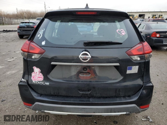2017 Nissan Rogue S with VIN KNMAT2MT9HP566933, listed as a Copart auction lot 81948404 with 184,608 mi miles and Salvage Title. Bid and sale history available at DreamBid. Image 6.
