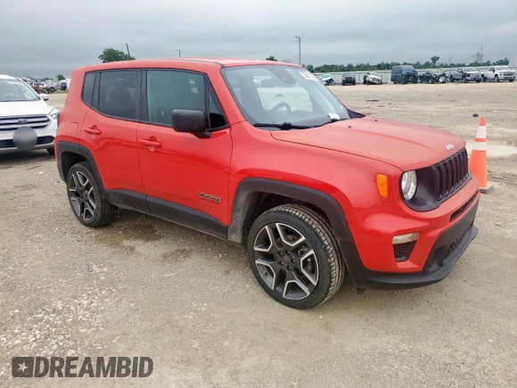 2021 Jeep Renegade Sport with VIN ZACNJDAB7MPM41325, listed as a Copart auction lot 58267755 with 44,841 mi miles and Salvage title. Bid and sale history available at DreamBid. Image 4.