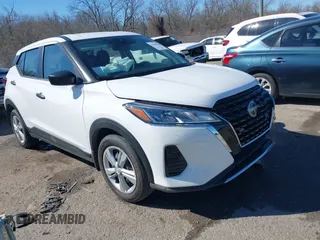 2024 Nissan Kicks S with VIN 3N1CP5BV1RL574737, listed as a IAAI auction lot 41598385 with 4,649 mi miles. Bid and sale history available at carsss.com. Image 1.