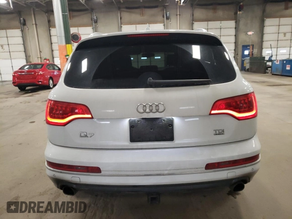 2014 Audi Q7 Premium Plus with VIN WA1LMAFE5ED010771, listed as a Copart auction lot 55587105 with 182,209 mi miles and Salvage title. Bid and sale history available at DreamBid. Image 6.