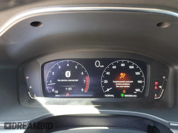 2025 Acura Integra with VIN 19UDE4H2XSA003048, listed as a Copart auction lot 49579035 with 586 mi miles and Salvage Title. Bid and sale history available at DreamBid. Image 9.