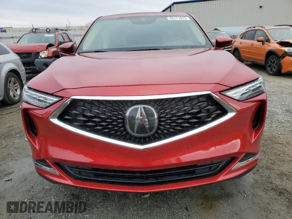 2022 Acura MDX Technology with VIN 5J8YD9H44NL002070, listed as a Copart auction lot 43171615 with 48,630 mi miles and Salvage title. Bid and sale history available at DreamBid. Image 5.