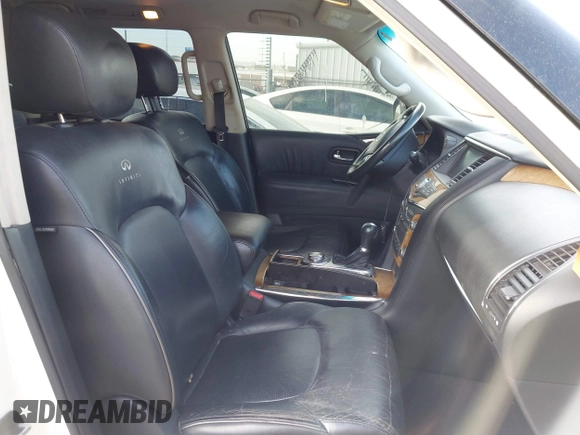 2012 Infiniti QX56 8-passenger with VIN JN8AZ2NC3C9317218, listed as a IAAI auction lot 42068393 with 221,820 mi miles. Bid and sale history available at carsss.com. Image 5.