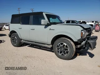 2023 Ford Bronco with VIN 1FMDE5DH3PLA99174, listed as a Copart auction lot 43854195 with 15,537 mi miles and Salvage Title. Bid and sale history available at carsss.com. Image 4.