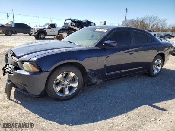 2013 Dodge Charger SE with VIN 2C3CDXBG7DH665097, listed as a Copart auction lot 47875525 with 98,300 mi miles and Salvage Title. Bid and sale history available at carsss.com. Image 1.