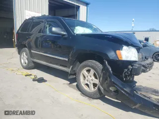 2007 Jeep Grand Cherokee Limited with VIN 1J8HR58P57C614549, listed as a Copart auction lot 48476745 with 0 mi miles and Salvage Title. Bid and sale history available at carsss.com. Image 4.