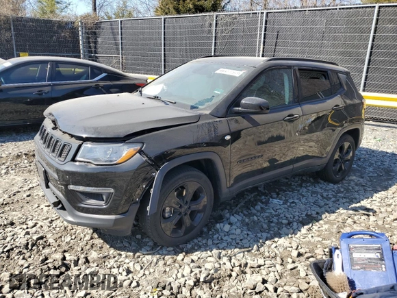2019 Jeep Compass Altitude with VIN 3C4NJCBB0KT716471, listed as a Copart auction lot 48432285 with 76,247 mi miles and Salvage title. Bid and sale history available at DreamBid. Image 1.