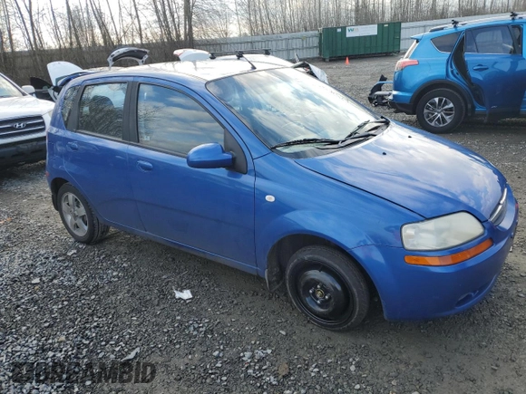 2006 Chevrolet Aveo LT with VIN KL1TG66696B590159, listed as a Copart auction lot 45718405 with 77,786 mi miles and Salvage title. Bid and sale history available at DreamBid. Image 4.