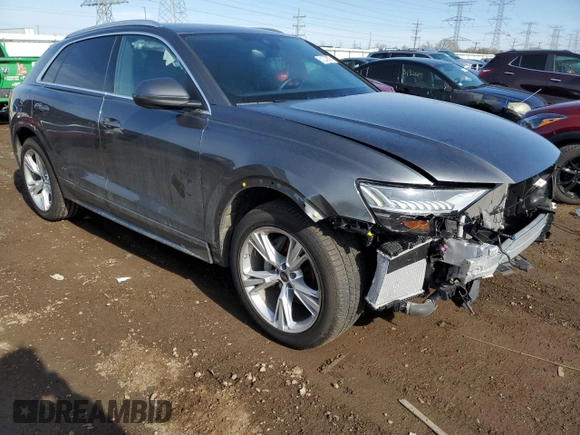 2023 Audi Q8 Premium Plus with VIN WA1BVBF12PD011746, listed as a Copart auction lot 51333805 with 13,575 mi miles and Salvage title. Bid and sale history available at DreamBid. Image 4.