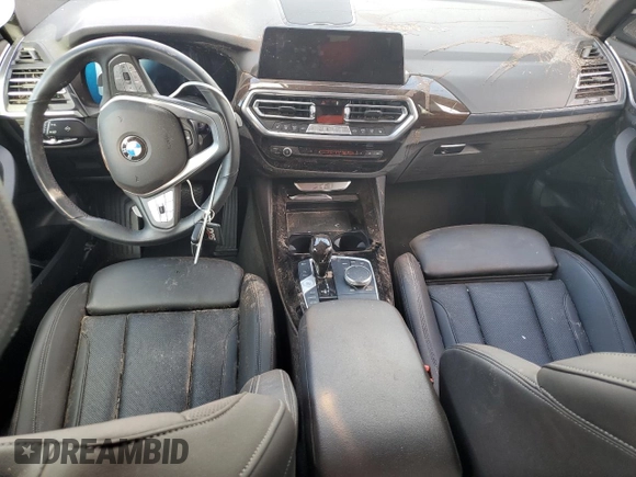 2024 BMW X3 sDrive30i with VIN 5UX43DP09R9V07976, listed as a Copart auction lot 51447545 with Not Provided miles and Salvage Title. Bid and sale history available at DreamBid. Image 8.